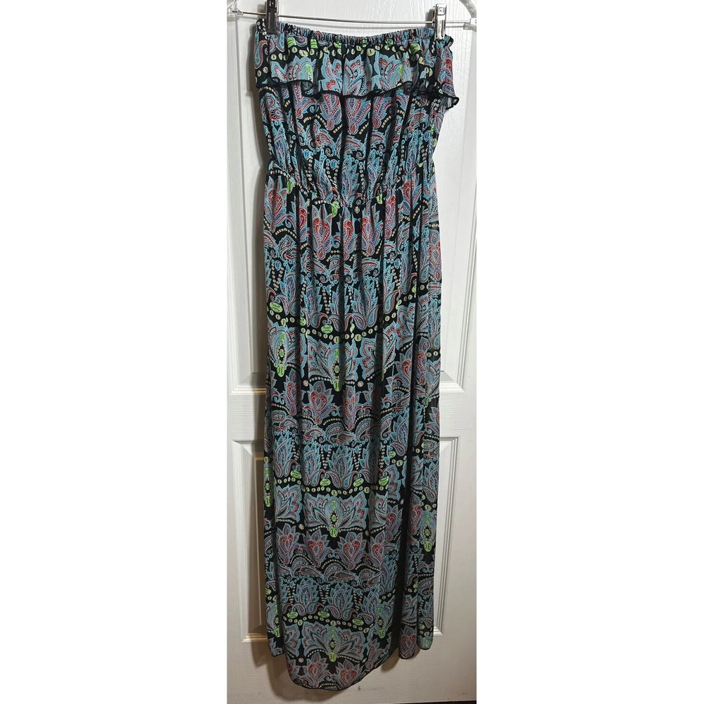 No Boundaries Strapless Long Dress Juniors Sz 7-9 Elastic Waist-Lined Above Knee